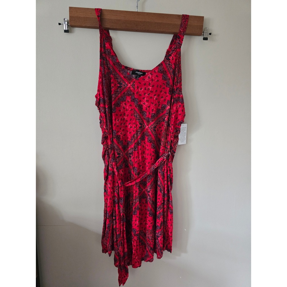 Chelsea Studio red paisley maxi dress 4X